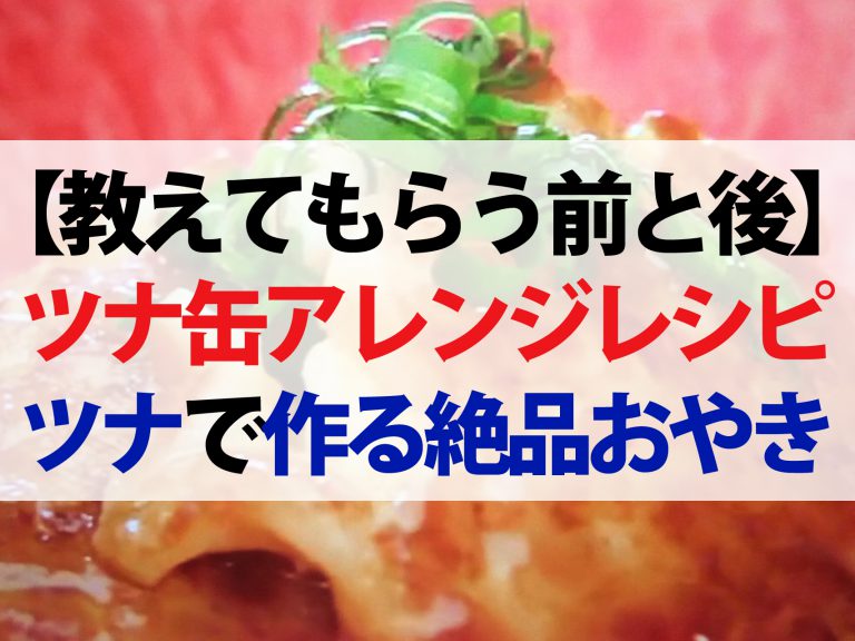 【教えてもらう前と後】ツナ缶アレンジレシピまとめ｜おやき・ナゲット・おぼろ豆腐・ハンバーグ