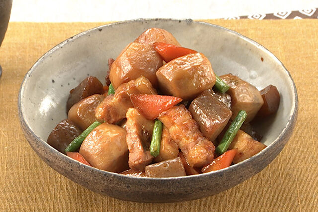 【DAIGOも台所】里芋と豚肉の照り煮のレシピ｜電子レンジで時短料理