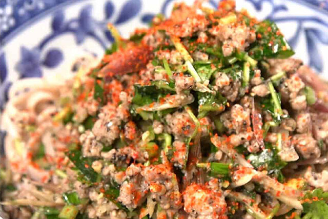 【土曜は何する】豚ひき肉と香味野菜の混ぜそばのレシピ(電子レンジ)Atsushiのレンチンべじたんおかず料理