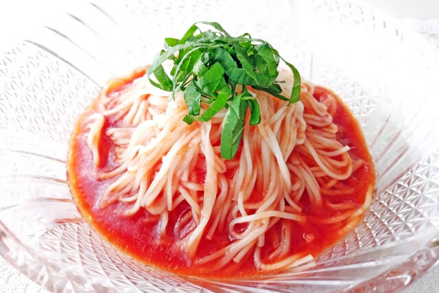 【サタプラ】トマト缶のスープパスタ風そうめんのレシピ 兵庫県たつの市そうめんアレンジレシピ