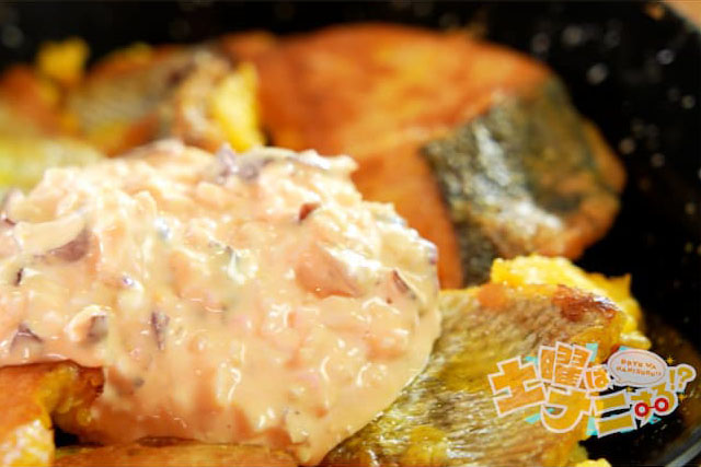 【土曜は何する】秋鮭のピカタのレシピ(柴漬けタルタルソース)魚屋の栗原友先生が教える秋鮭アイデア料理