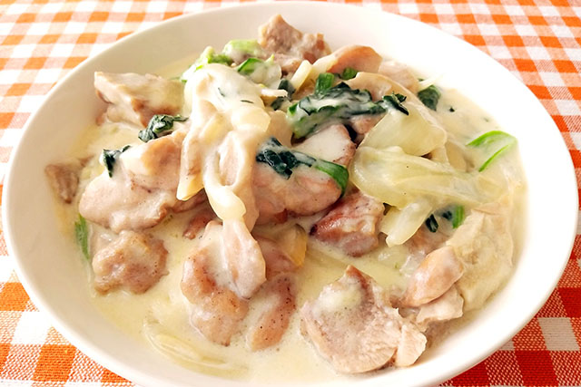 【きょうの料理】鶏むね肉と白菜のミルク煮のレシピ 上田淳子さんの一皿満足おかず