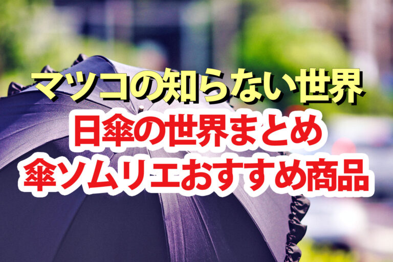 【マツコの知らない世界】日傘の世界まとめ傘ソムリエおすすめ商品一覧